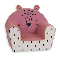 Fauteuil pour Enfant - Oreilles Léopard Rose