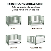 Colby 4-in-1 Convertible Crib - Sage