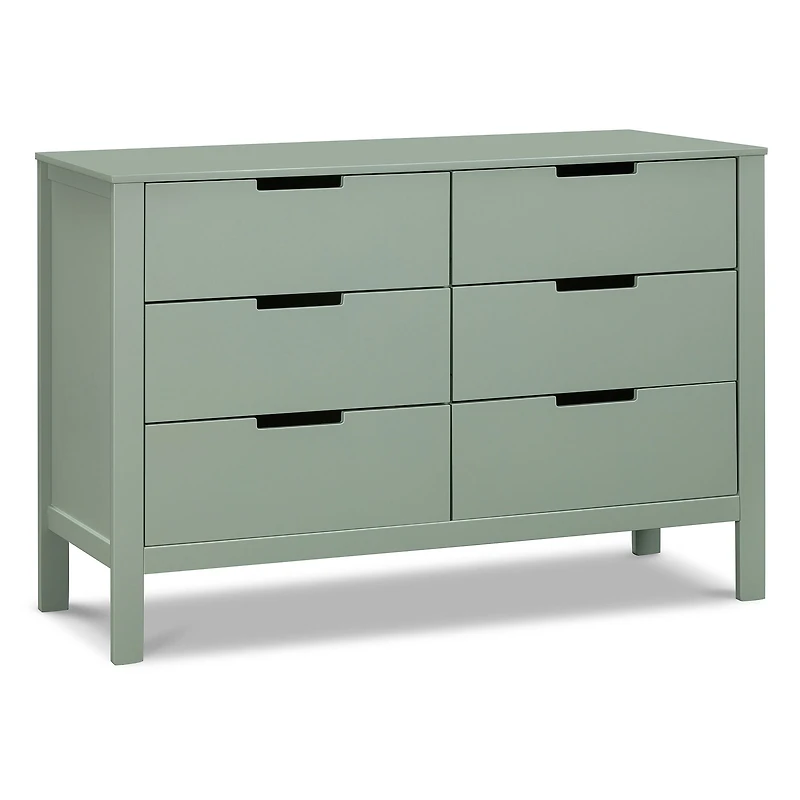 Colby 6-Drawer Double Dresser - Light Sage
