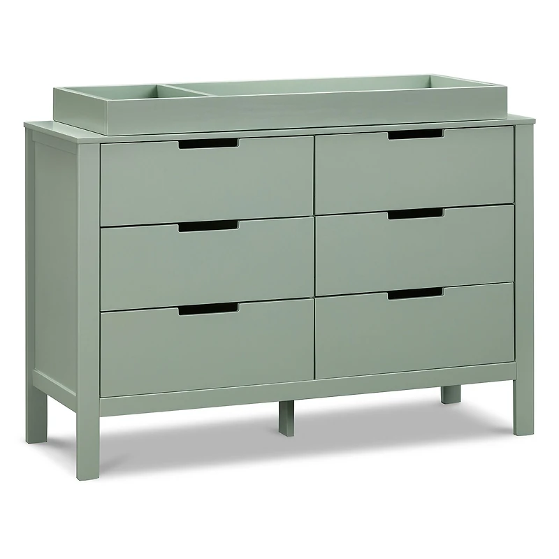 Commode 6 Tiroirs Colby - Sauge