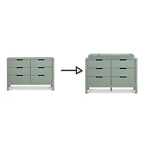 Colby 6-Drawer Double Dresser - Light Sage