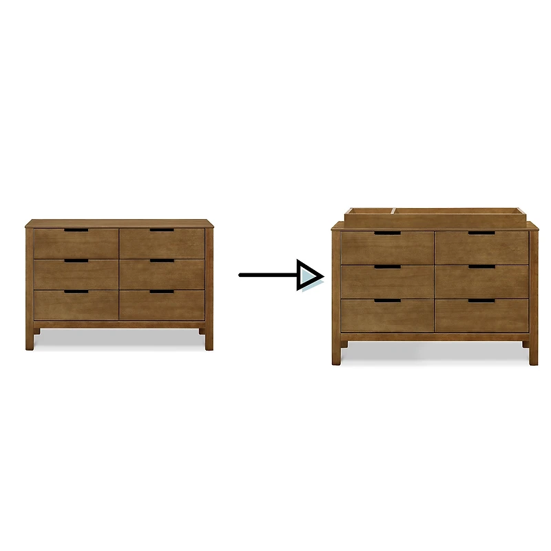 Commode 6 Tiroirs Colby - Noyer