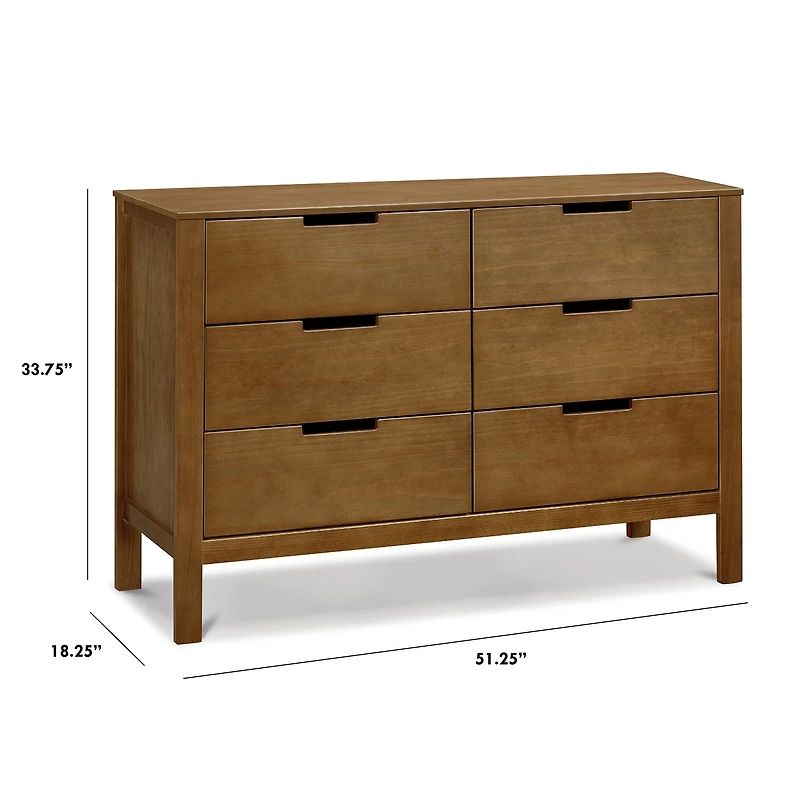 Commode 6 Tiroirs Colby - Noyer