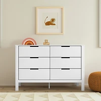 Colby 6-Drawer Double Dresser - White