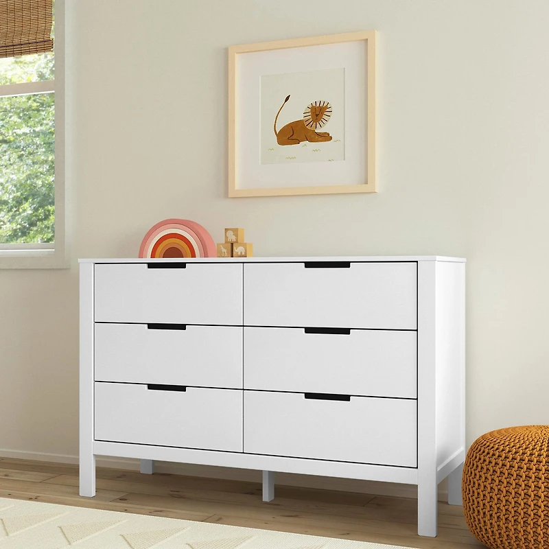 Colby 6-Drawer Double Dresser - White