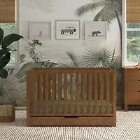 Couchette Convertible 4-en-1 Colby avec Tiroir Gigogne - Noyer