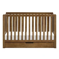 Couchette Convertible 4-en-1 Colby avec Tiroir Gigogne - Noyer