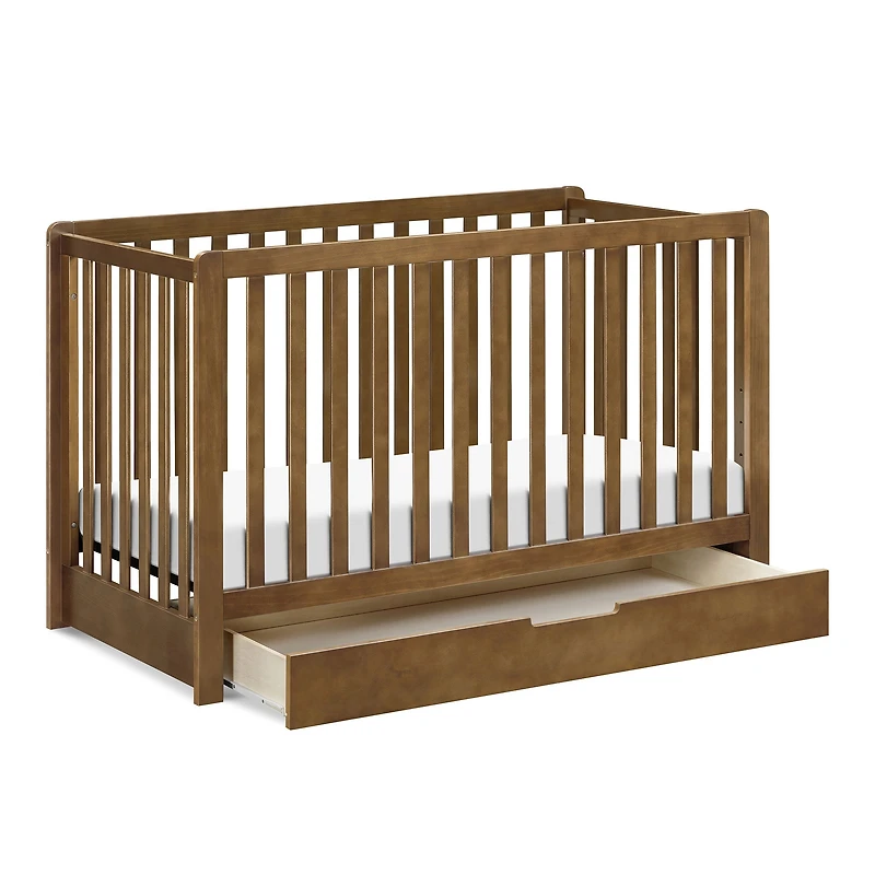 Couchette Convertible 4-en-1 Colby avec Tiroir Gigogne - Noyer