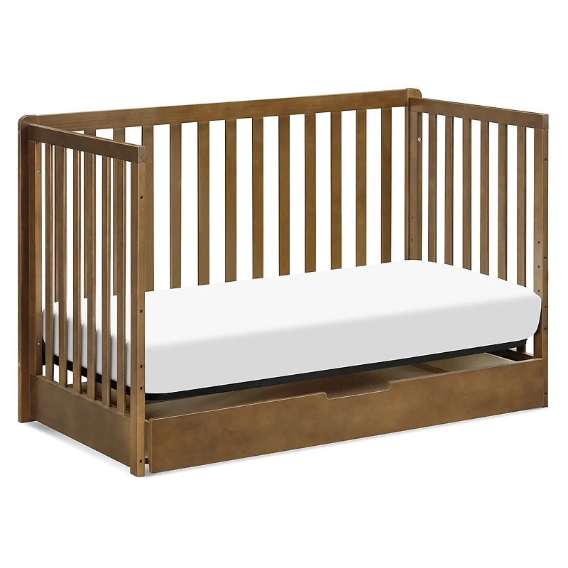 Couchette Convertible 4-en-1 Colby avec Tiroir Gigogne - Noyer