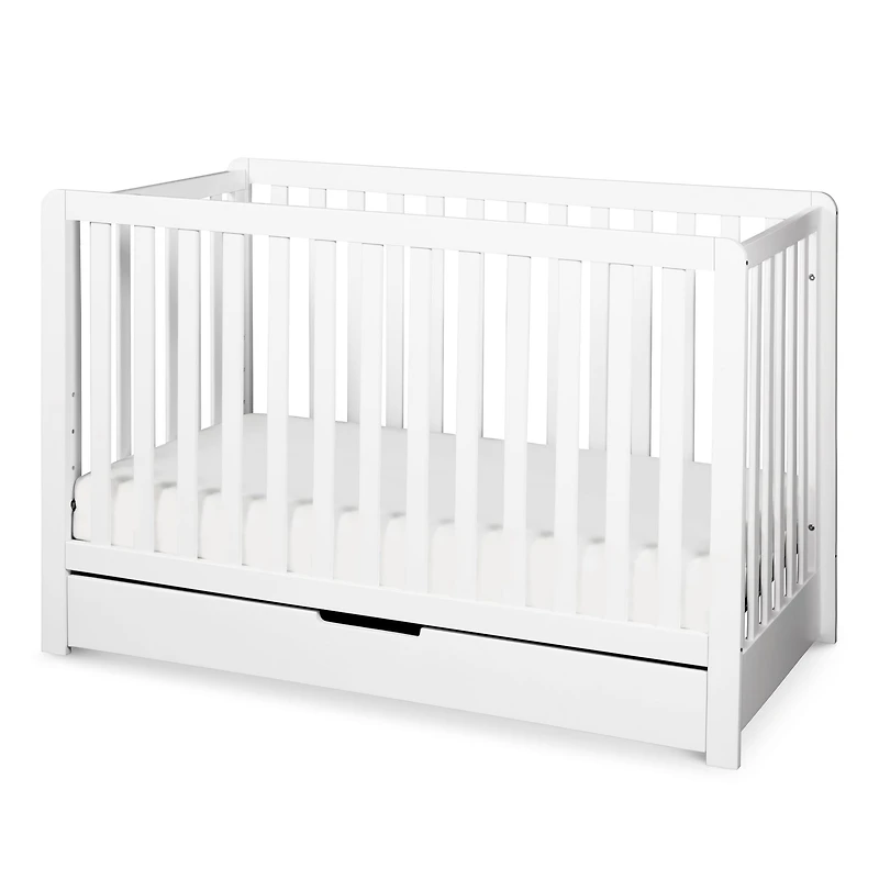 Colby 4-in-1 Convertible Crib with Trundle Drawer - White