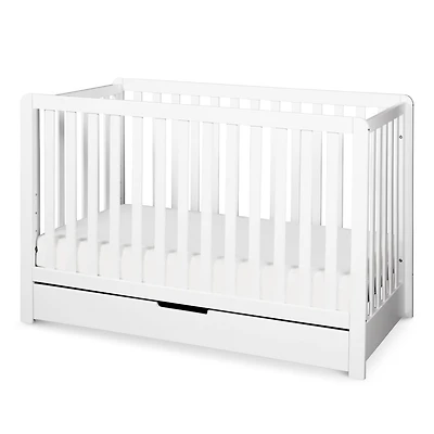 Colby 4-in-1 Convertible Crib with Trundle Drawer - White