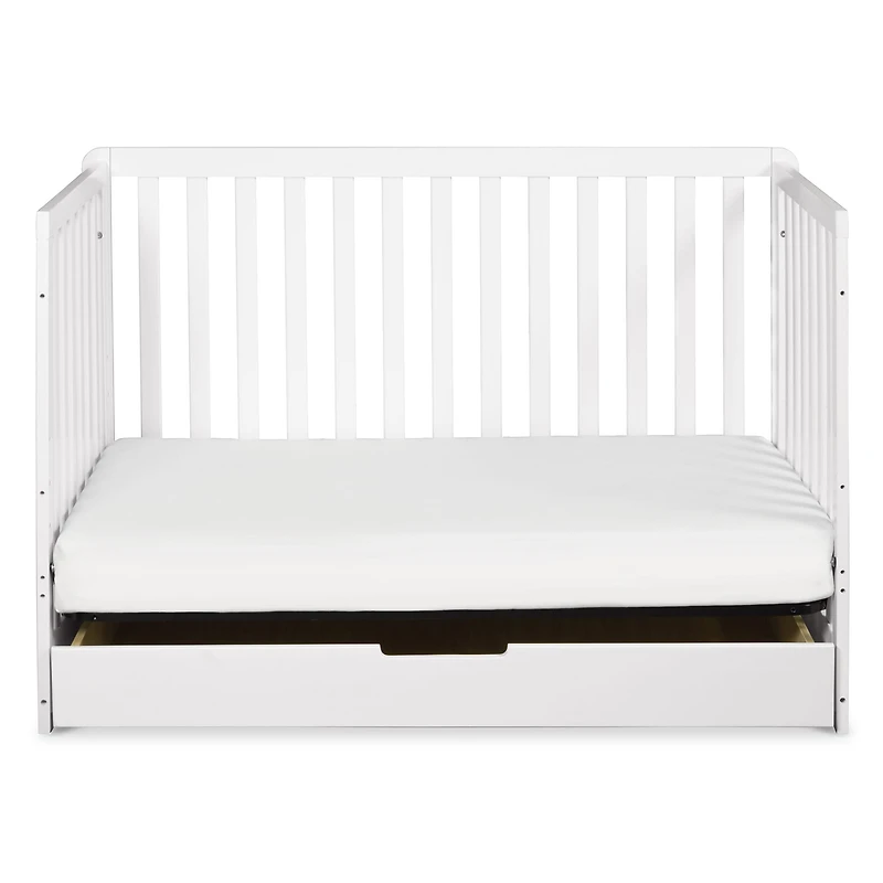 Colby 4-in-1 Convertible Crib with Trundle Drawer - White