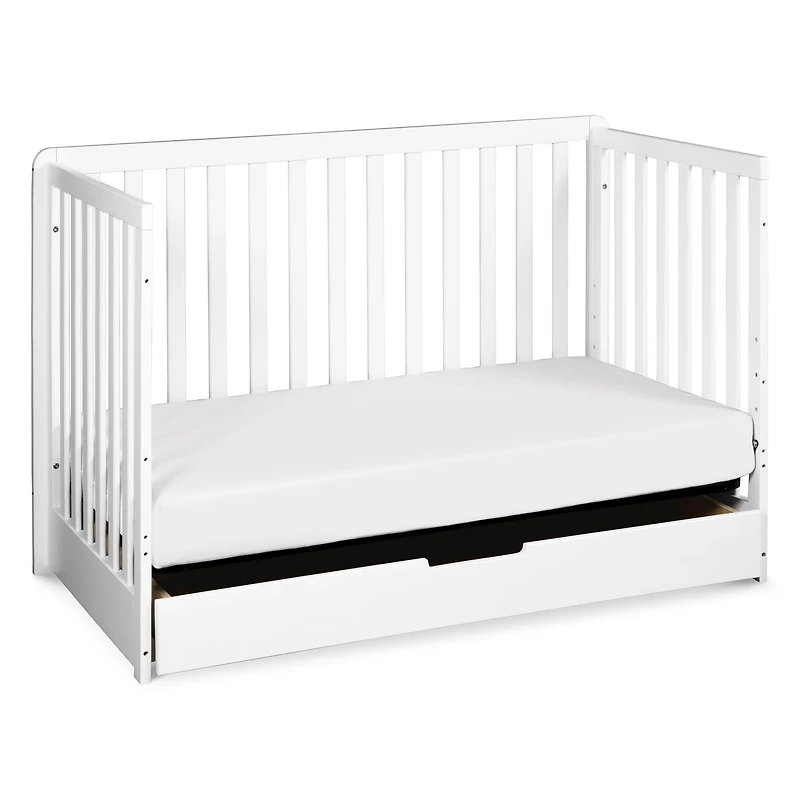 Colby 4-in-1 Convertible Crib with Trundle Drawer - White