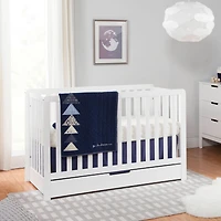 Colby 4-in-1 Convertible Crib with Trundle Drawer - White