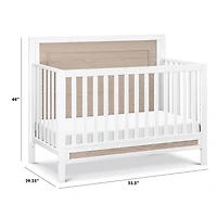Couchette Convertible 4-en-1 Radley - Blanc et Bois Côtier