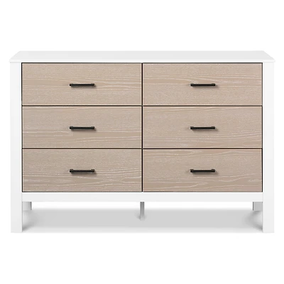 Commode 6 Tiroirs Radley - Blanc et Bois Côtier