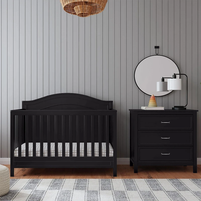 Charlie 4-in-1 Convertible Crib - Ebene