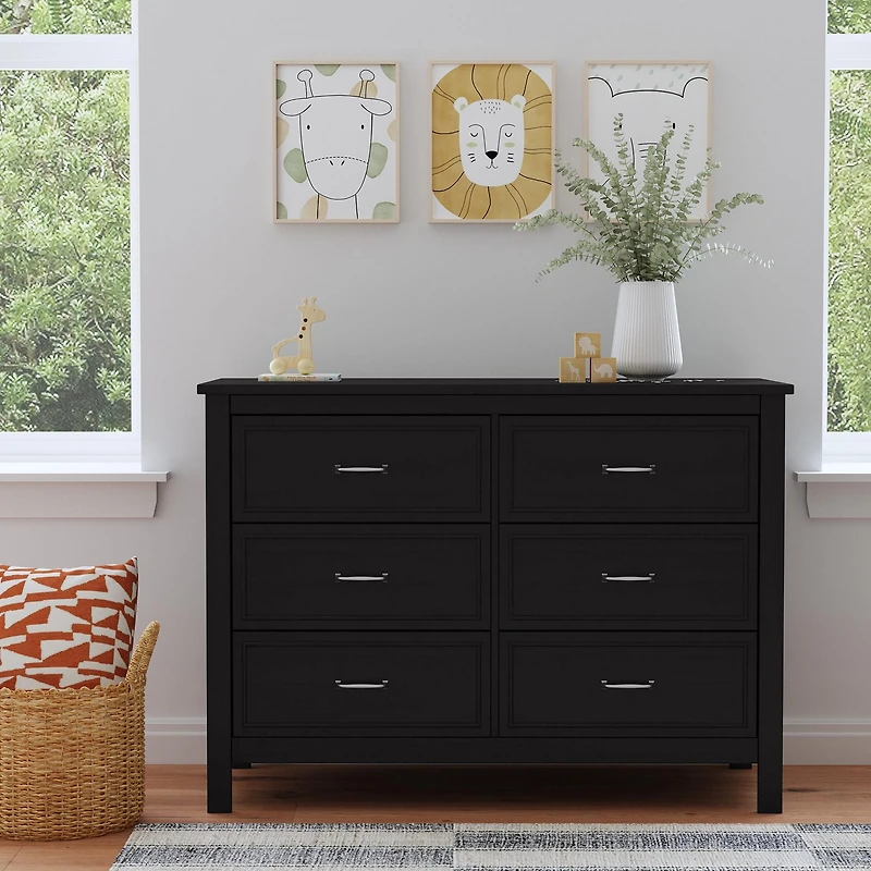 Charlie 6-Drawer Double Dresser - Ebony