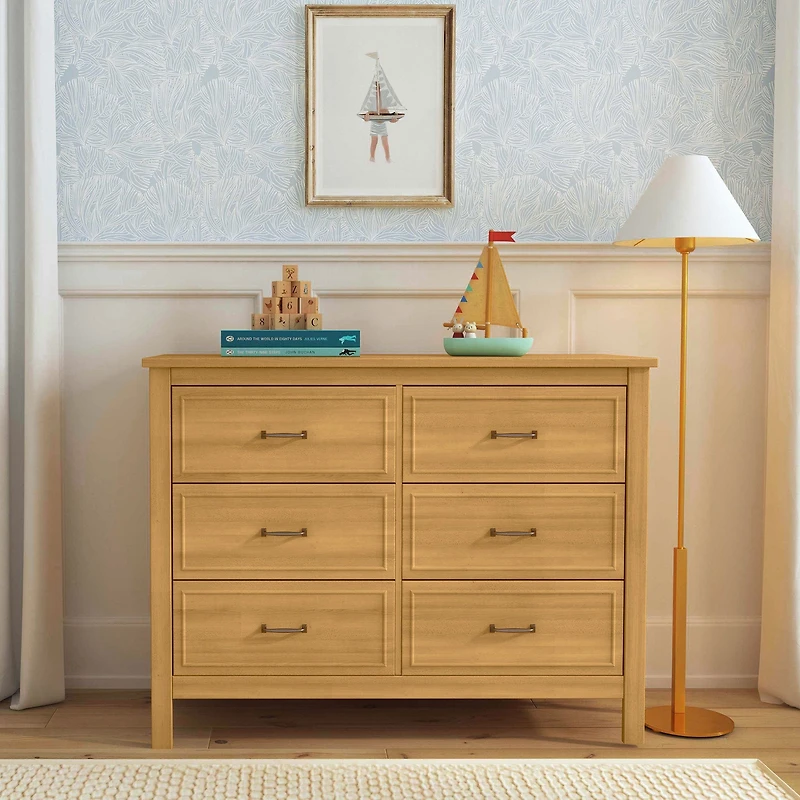 Charlie 6-Drawer Double Dresser - Honey 