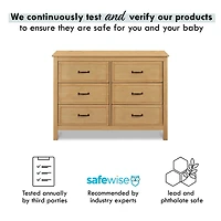 Charlie 6-Drawer Double Dresser - Honey 