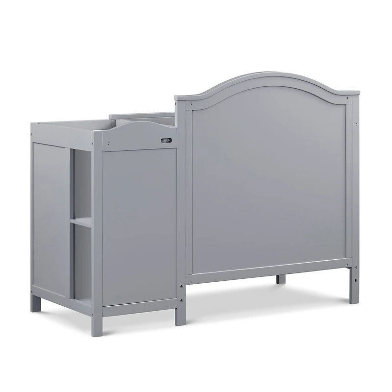 Charlie 4-in-1 Convertible Mini Crib & Changer - Grey