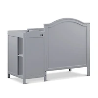 Charlie 4-in-1 Convertible Mini Crib & Changer - Grey