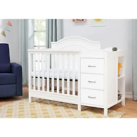 Charlie 4-in-1 Convertible Mini Crib & Changer - White