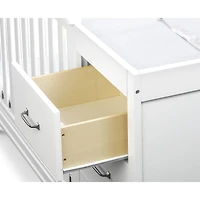 Charlie 4-in-1 Convertible Mini Crib & Changer - White