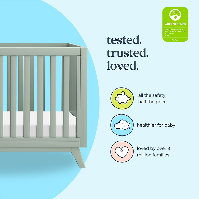 Otto 3-in-1 Convertible Crib-  Sage