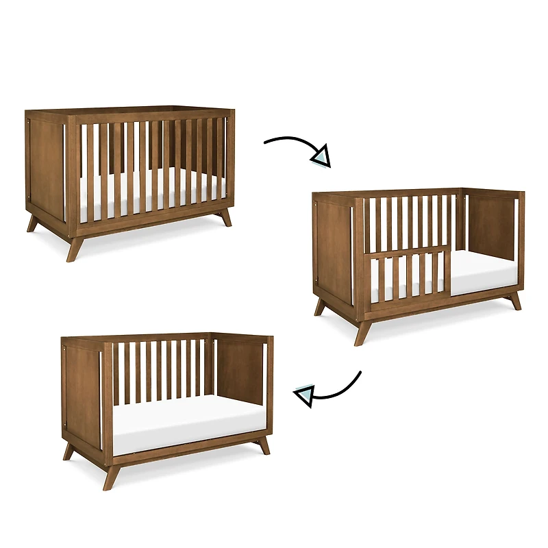 Otto 3-in-1 Convertible Crib - Walnut