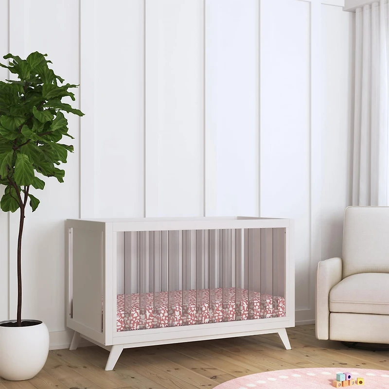 Otto 3-in-1 Convertible Crib - White/Acrylic