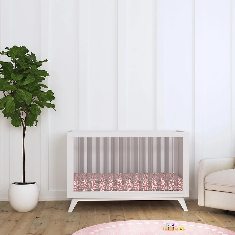 Otto 3-in-1 Convertible Crib - White/Acrylic