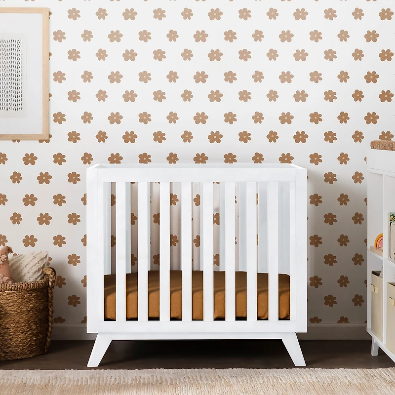 Otto 3-in-1 Convertible Mini Crib with 4" Mattress - White