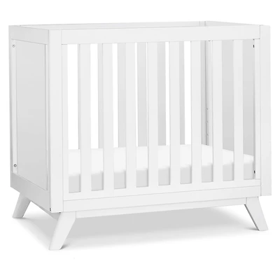 Otto 3-in-1 Convertible Mini Crib with 4" Mattress - White