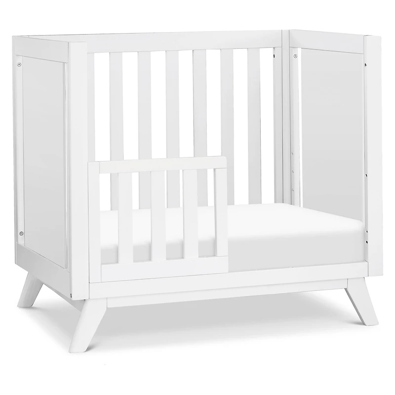 Otto 3-in-1 Convertible Mini Crib with 4" Mattress - White
