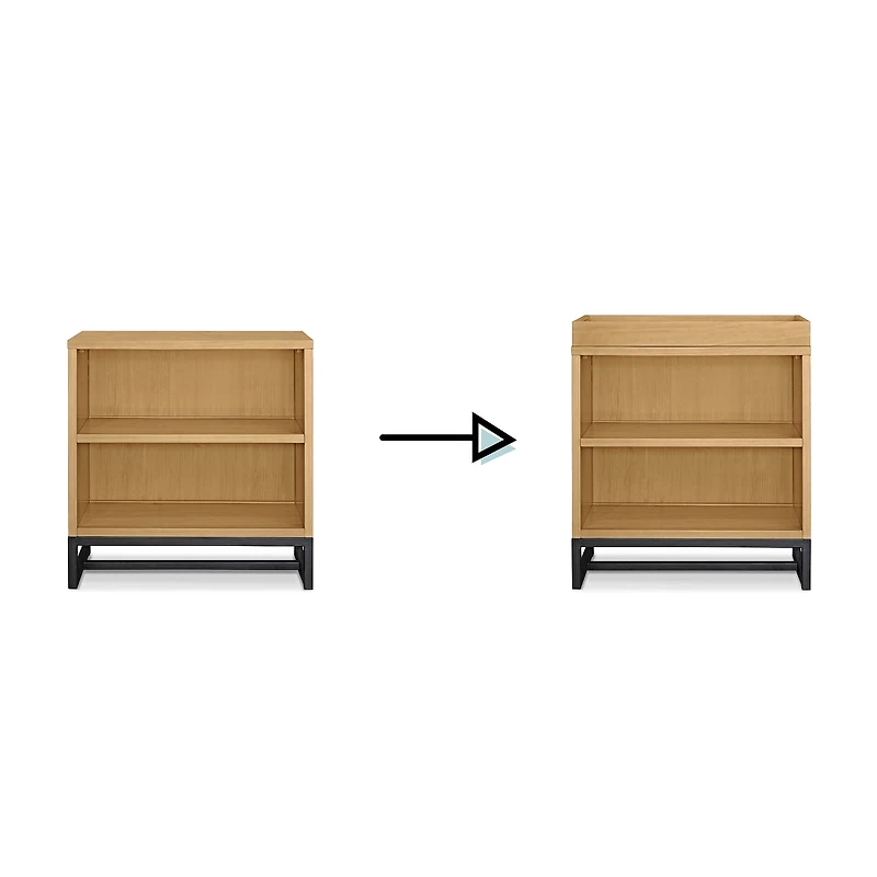 Ryder Convertible Cubby Changer & Bookcase - Honey