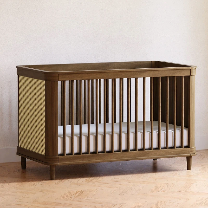 Marin with Cane 3-in-1 Convertible Crib - Walnut