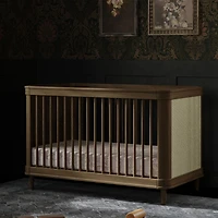 Marin with Cane 3-in-1 Convertible Crib - Walnut