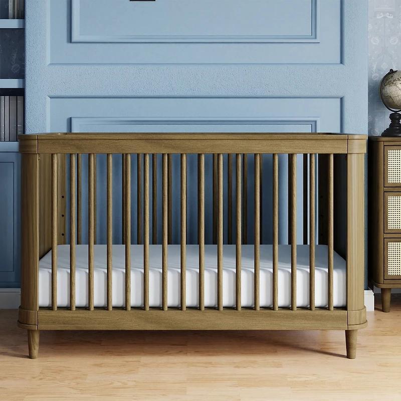 Marin with Cane 3-in-1 Convertible Crib - Walnut