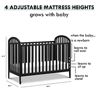 Beau 3-in-1 Convertible Crib - Ebony