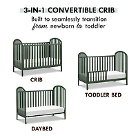 Beau 3-in-1 Convertible Crib - Forest Green