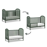 Beau 3-in-1 Convertible Crib - Forest Green