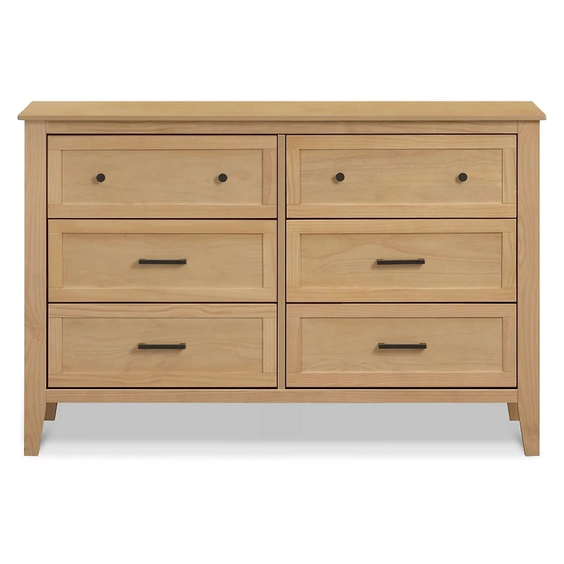 Sawyer Farmhouse 6-Drawer Dresser - Honey