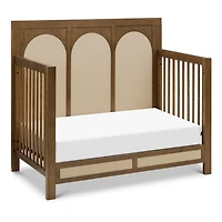 Eloise 4-in-1 Convertible Crib - Walnut & Performance Sand Eco-Weave