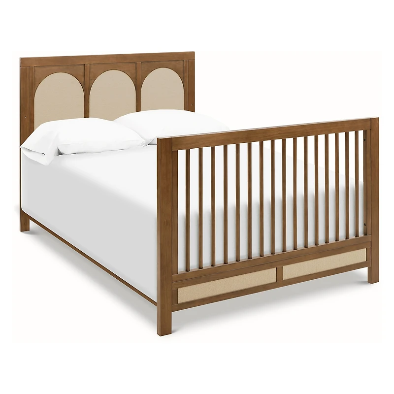 Eloise 4-in-1 Convertible Crib - Walnut & Performance Sand Eco-Weave