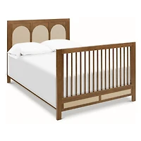 Eloise 4-in-1 Convertible Crib - Walnut & Performance Sand Eco-Weave