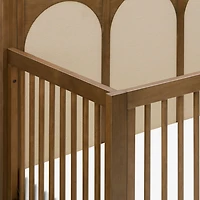 Eloise 4-in-1 Convertible Crib - Walnut & Performance Sand Eco-Weave