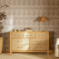 Eloise 7-Drawer Assembled Dresser - Honey & Performance Sand Eco-Weave