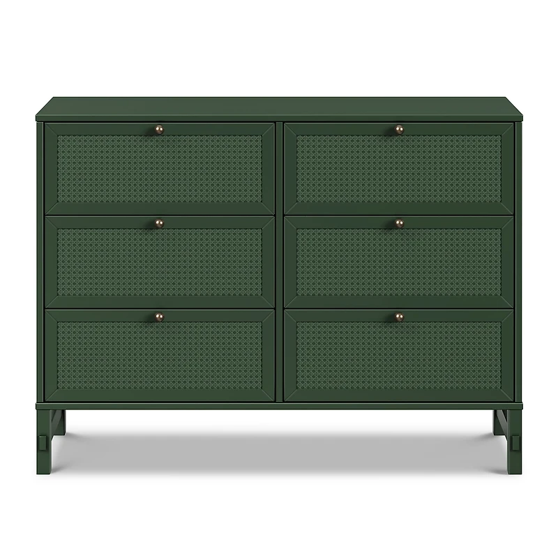 Margot 6 Drawers Dresser - Forest Green 
