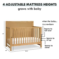 Margot 4-in-1 Convertible Crib - Honey